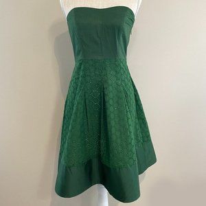 The Limited, 🍀Green Midi Strapless Dress, Size 6